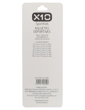 Agujetas de zapatos X10 de 80 cm