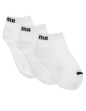 Calceta Puma de algodón infantil unisex 3 pares