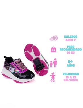 Tenis con ruedas Onix para niña Style Rock Roller