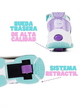 Tenis con ruedas Speed Roller para niña Style Mermaind Purple