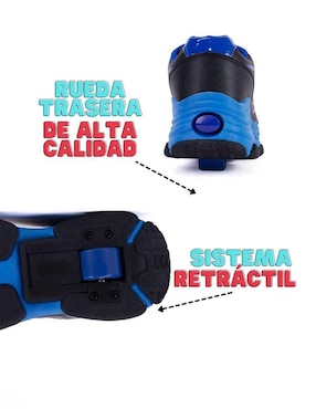 Tenis con ruedas Speed Roller para niño Style Black Monster