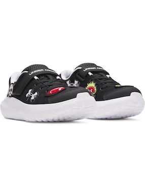 Tenis UA Surge 4 AC PatchesBLK para correr Under Armour de niño
