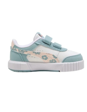 Tenis Puma Carina mía floral de niña para caminar
