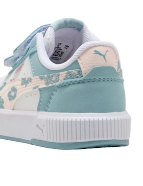 Tenis Puma Carina mía floral de niña para caminar