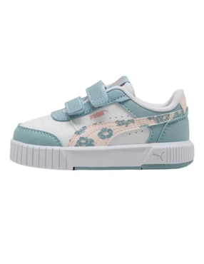 Tenis Puma Carina mía floral de niña para caminar