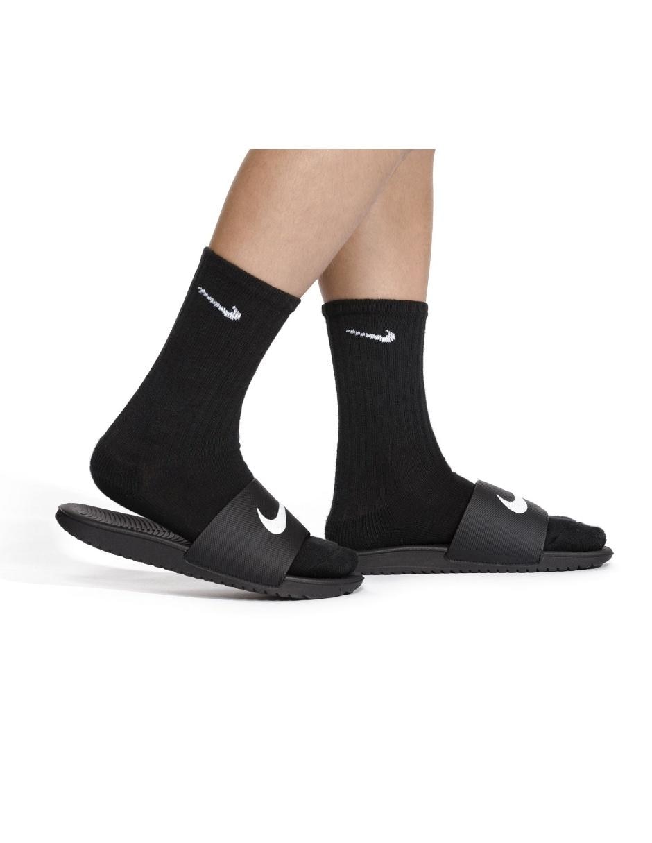 619-38 Sandalia Nike Kawa Shower Dama Mujer Color Negro Sintétic