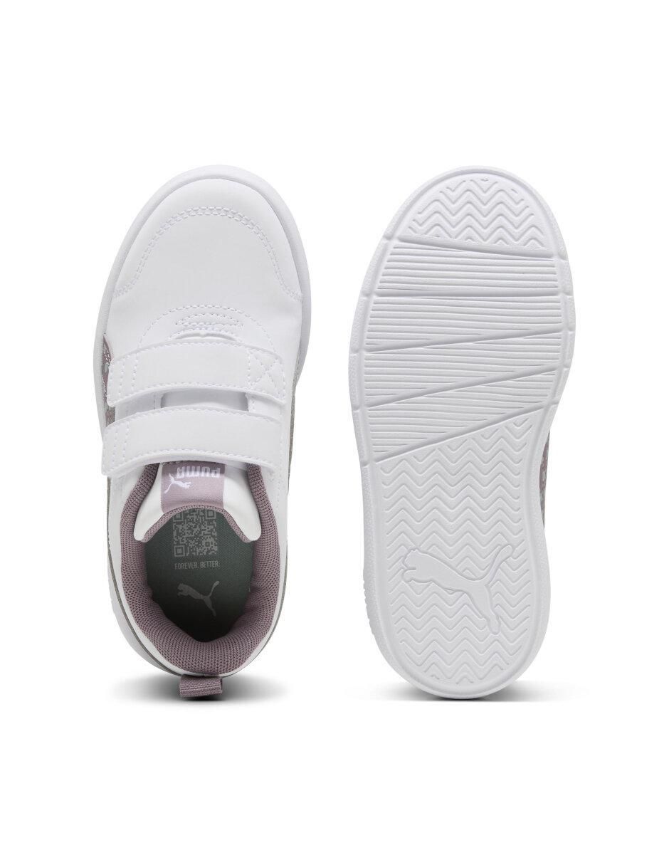 Tenis Courtflex V3 Dotty de niña 3
