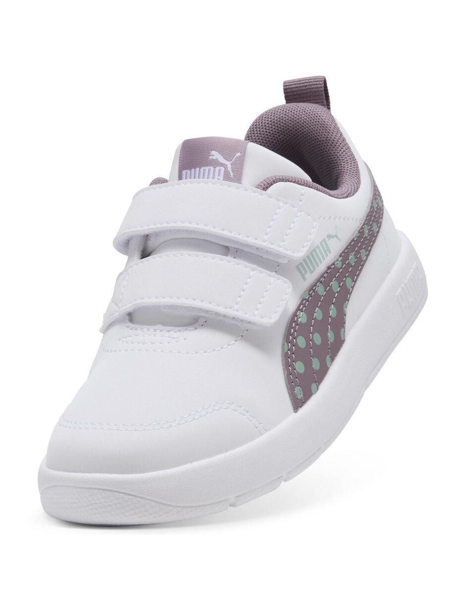 Tenis Courtflex V3 Dotty de niña 4