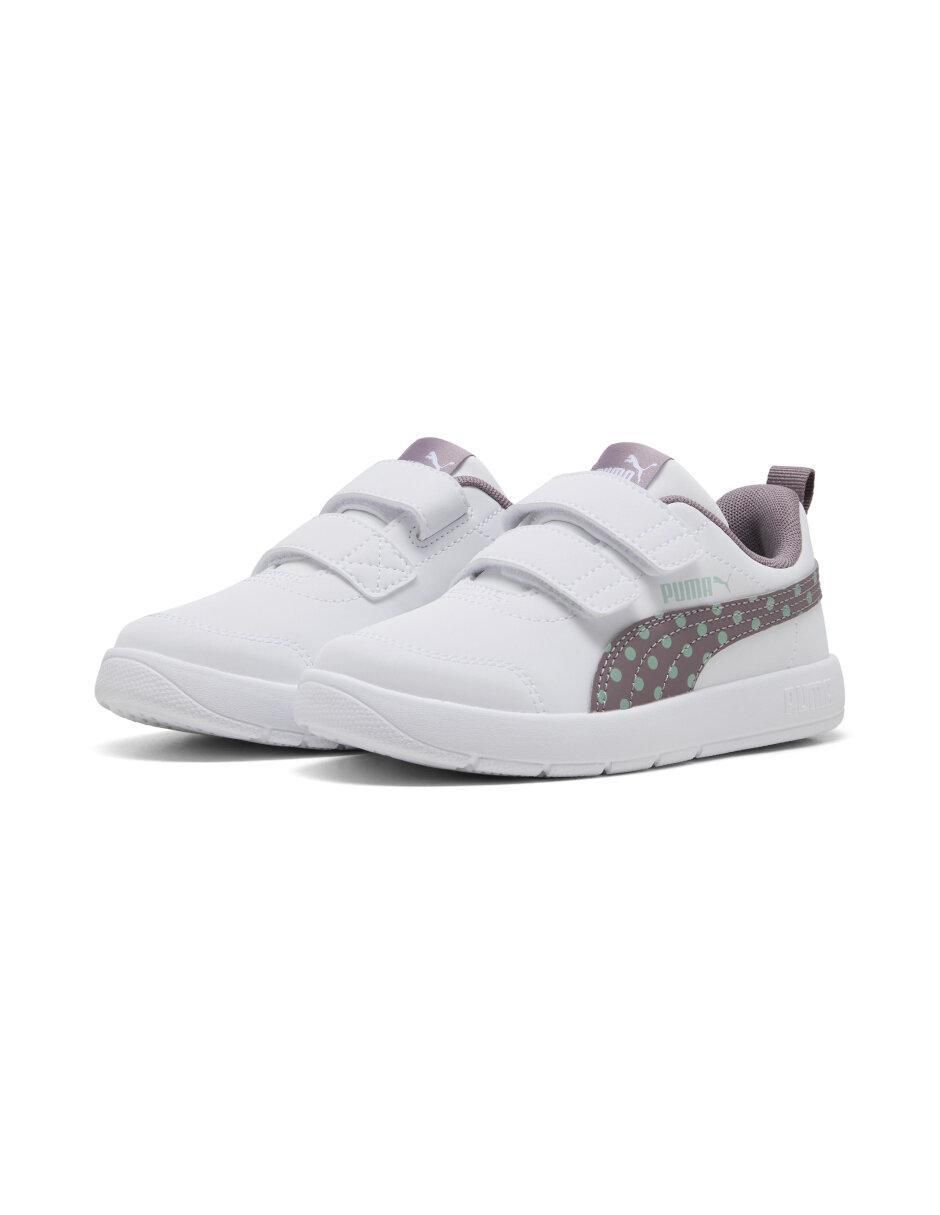 Tenis Courtflex V3 Dotty de niña 5